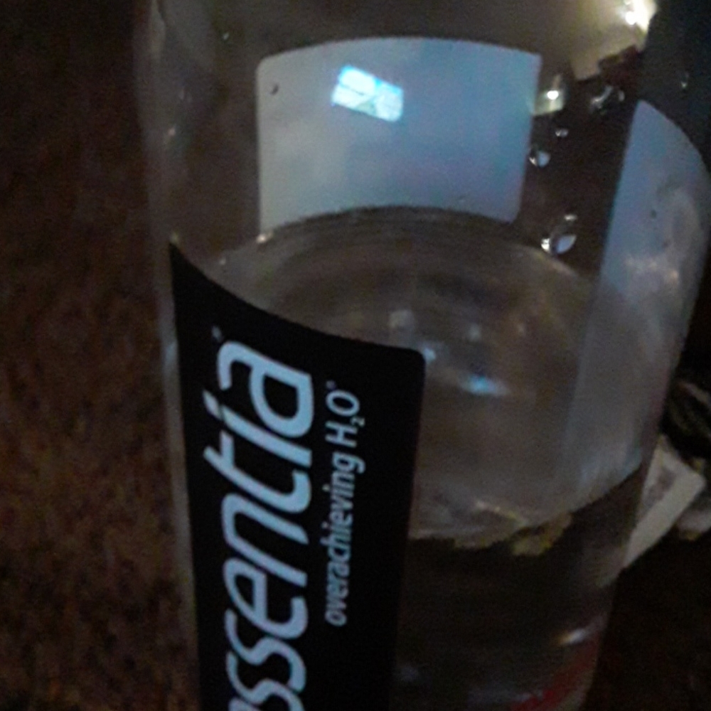 Off white water bottle